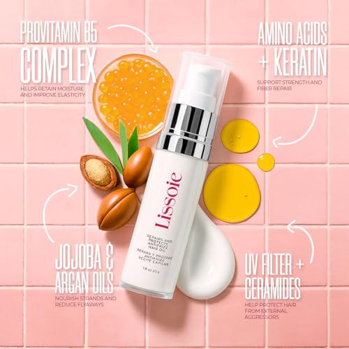 Lissoie Weightless Shine Hair Serum Oil with Squalane & Argan - 1 fl oz