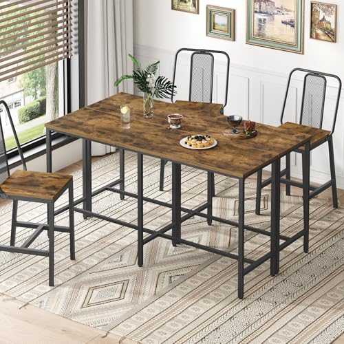 78.7-Inch Long Bar Table Counter Height Industrial Dining Table