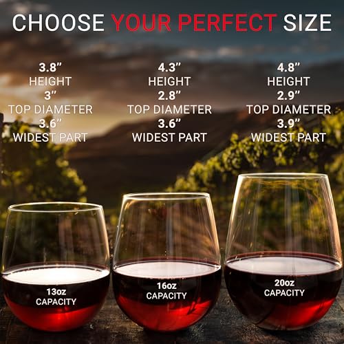 16 oz Unbreakable Plastic Wine Glasses Set of 12 - Shatterproof Tritan Drinkware
