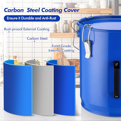 6 Gal Fryer Grease Bucket with Lid & Filter Bag - Commercial Oil Disposal