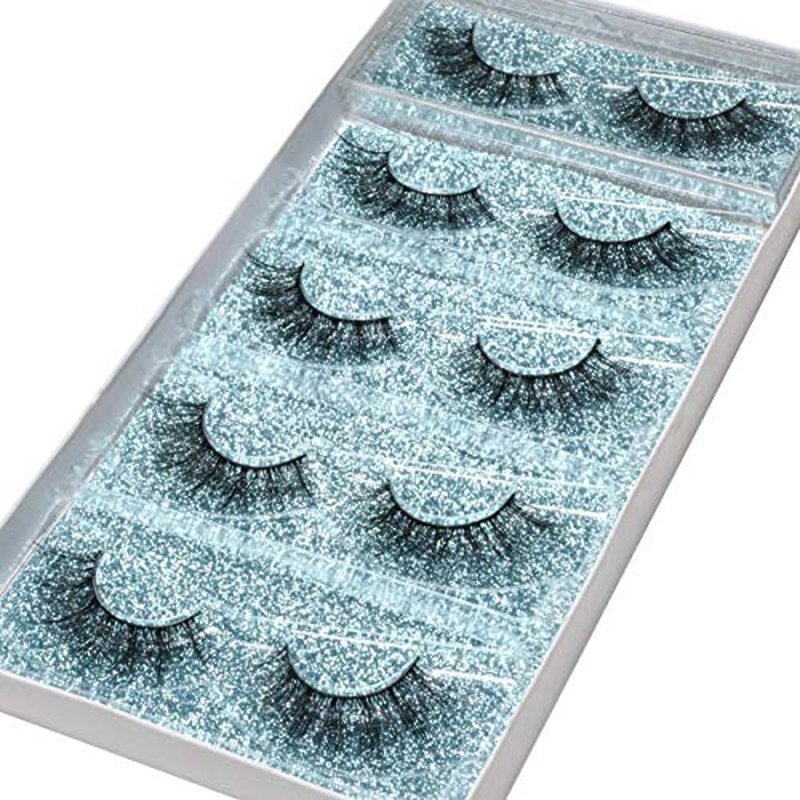 DYSILK Mink Eyelashes Faux 6D Natural Volume False Eyelashes 5 Pairs and Mink Lashes Faux 10 Styles Mixed Fake Lahses