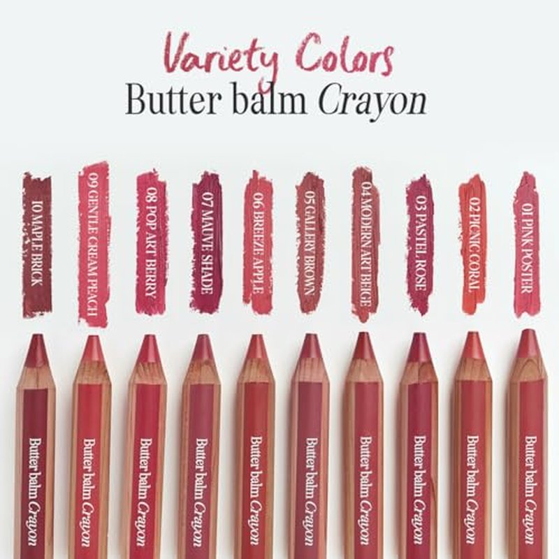 CLIO Butter Balm Crayon, 2-in-1 Lip and Cheek Tint, Buildable Lightweight Cream Blush, Crayon Lipstick Makeup (004 MODERN ART BEIGE, One Size)