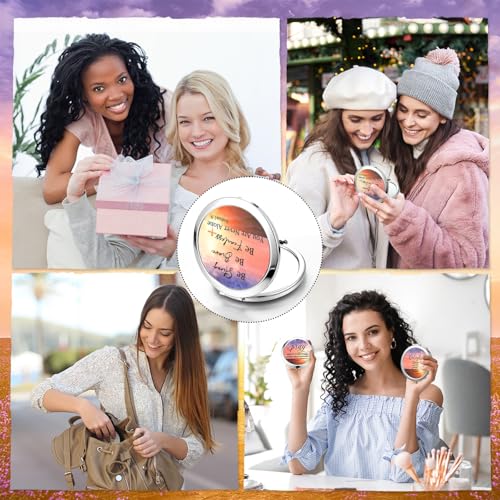 RattanView 9 Pcs Christian Gifts for Women Bulk Religious Compact Mirrors Christian Gifts Small Bible Verse Makeup Mirrors for Purse Church Holiday Party Favors Stocking Stuffers