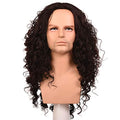 Morvally Long Curly Dark Brown Synthetic Wig for Cosplay & Halloween