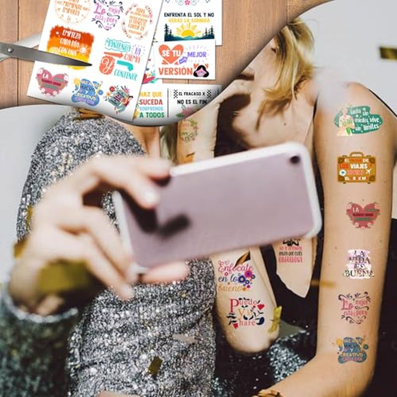 100 PCS Marigold Flower Temporary Tattoos Themed Birthday Party Decorations Favors Supplies D?cor Mexico Dia de Los Muertos Day of The Dead Tattoo Stickers Gifts For Game Boys Girls Classroom School