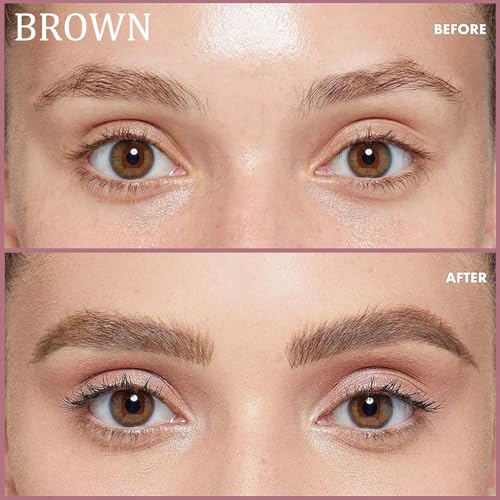 Eyelash & Eyebrow Color Kit, Professional Brown Color Set for Lashes and Brows, Natural Ingredients Long Lasting Safe & Easy to Use 7ml (Brown)