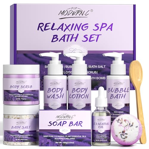 Lavender Spa Gift Set for Women - 8-Piece Bath & Body Collection