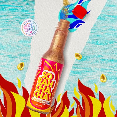 Sunshine & Glitter - SoRahChaCha! - Holographic Body and Face Glitter Gel - Glitter Makeup for Cosplay Biodegradable Glitter, Rose Gold Color, Vegan & Cruelty Free, Festival & Rave Ready, 5oz