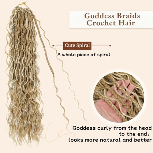 SOKU Goddess Box Braids Crochet Hair 24 Inch - Honey & Platinum Blonde Variation P27/613