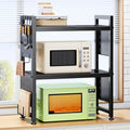HERJOY 3-Tier Expandable Microwave Stand - Heavy-Duty 200lb Capacity, Black