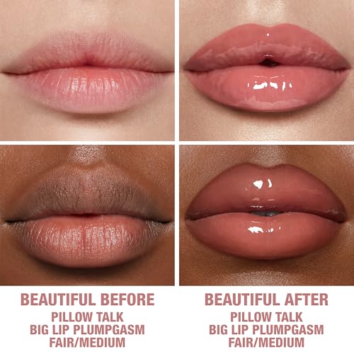 Lip Gloss Set - Pillow Talk Pink Nude - Hydrating Plumper with Heat & Ice Technology