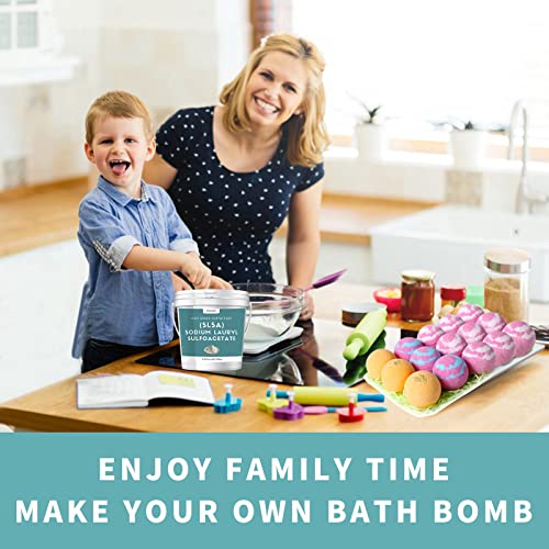 SLSA Bath Bomb Powder 83.2oz Organic Coconut & Palm Extracted Surfactant for Homemade Bath Products