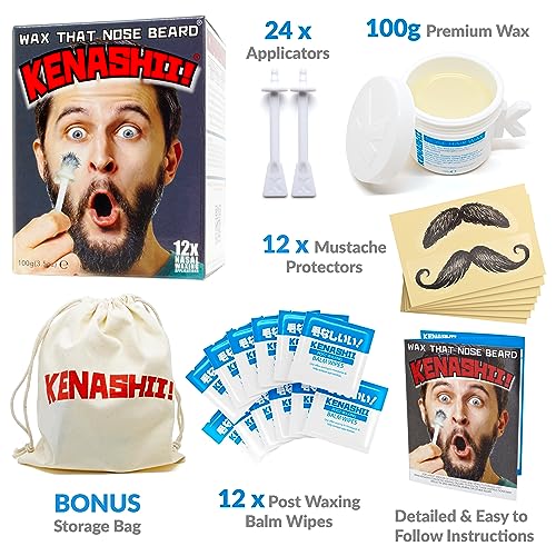 Kenashii Nose & Ear Waxing Kit for Men & Women - Pain-Free, Long-Lasting Hair Removal