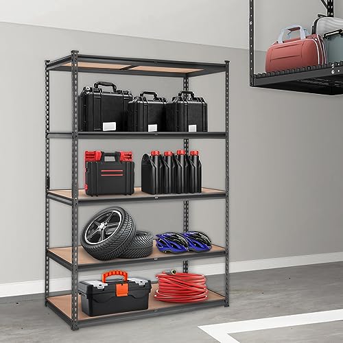 VEVOR 24x48x72 Inch Adjustable 5-Tier Heavy Duty Storage Shelving Unit with MDF Shelf Variant