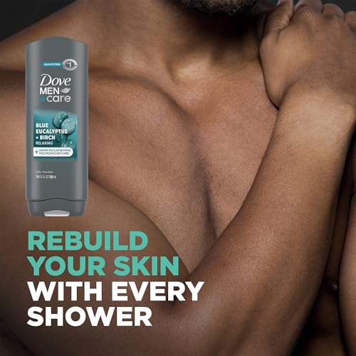 Dove Men+ Care Shower Essentials ? Relaxing Body + Face Wash, Blue Eucalyptus + Birch and Revitalizing 2-in-1 Shampoo, Eucalyptus + Cedar