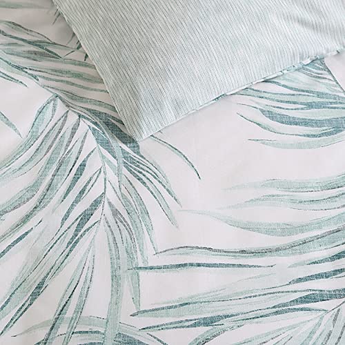 King Duvet Cover Set with Matching Shams - Canyon Palms Green - Breathable Cotton