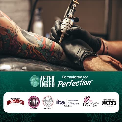 After Inked Tattoo Aftercare Lotion 7ml Pack of 50 with Resealable Pack - Vegan, Cruelty-Free Moisturizer for Skin Hydration & Vibrant Ink