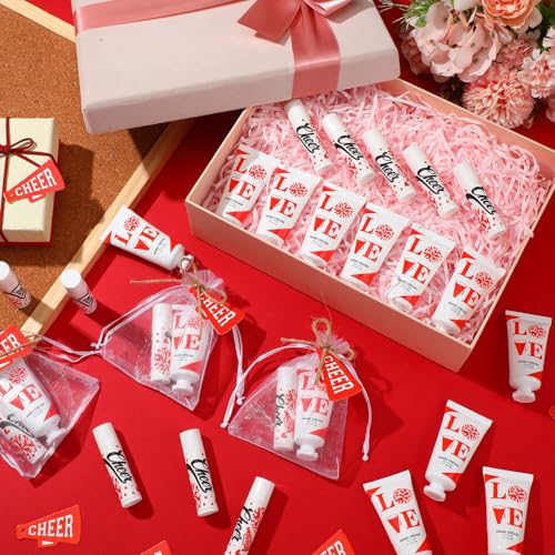 Red Cheerleading Lip Balm & Hand Cream Set - Team Gifts & Party Favors