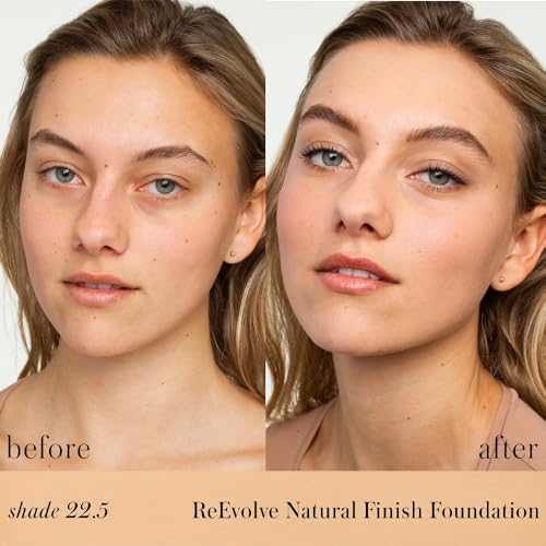 RMS Beauty ReEvolve Natural Finish Liquid Foundation ? Lightweight, Hydrating, Buildable Coverage for Medium Skin Tone Evenness, Nourishing & Long-Lasting, 1 fl oz