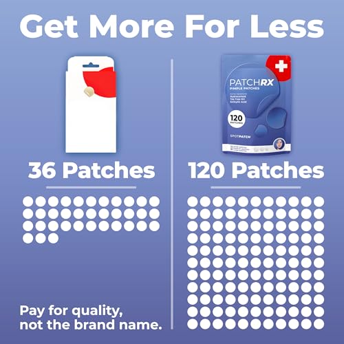 Salicylic Pimple Patches (120 Pack), Salicylic Acid Acne Patches with Tea Tree Oil - Zit Patch and Pimple Stickers for Face for Skin Care - Salicylic Acid Acne Dots (Packaging May Vary)