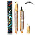 Liquid Eyeliner Pen Waterproof, Magic Self-adhesive Long-Lasting Eyelash Glue Pen, Magnetic Eyeliner, No Blooming Quick Drying Magnetic Eye Liner (Gold Black 1 PCS)