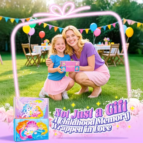 Shell Bath Bombs Set with Mermaid & Unicorn Surprise Toys for Kids