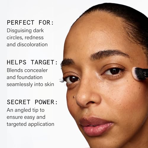 Pro Angled Concealer Brush - Vegan Blending Makeup Tool for Precision