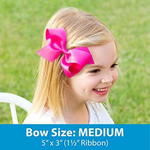Girls' Collegiate Game Day Hair Bow Kansas Medium by Wee Ones on WeeStay Clip