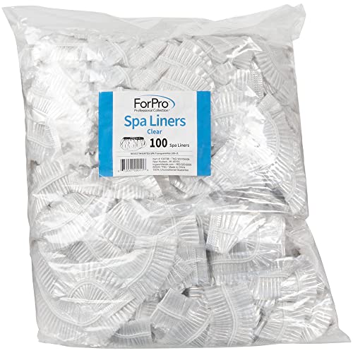 ForPro Professional Collection Disposable Pedicure Liners - Clear, 100-Count Pack of 2