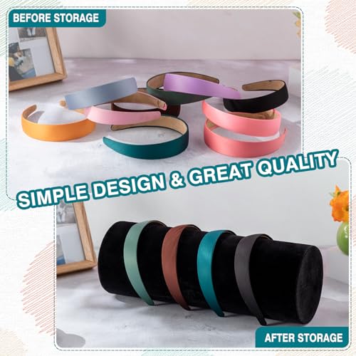 Vertical Headband Holder Organizer Stand for Women Hair Accessories Black - 2 Pack