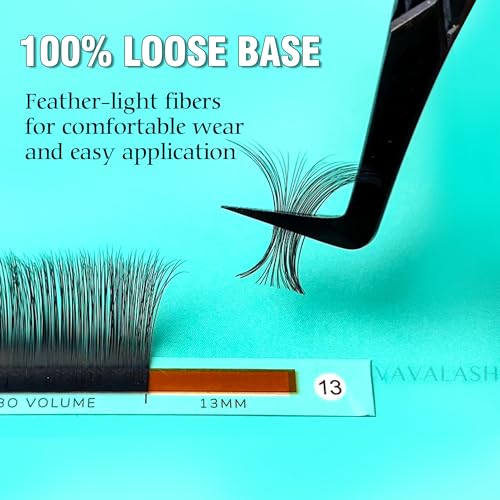 Shimmy-free Lashes Extenisons Self Fanning Eyelash Extensions 0.03 0.05 Turbo Volume Lashes C/CC/D Curl 8-15mm Mixed True Matte Black Lash Extensions Professional Volume Eyelashes (0.03-CC-8-15mm)