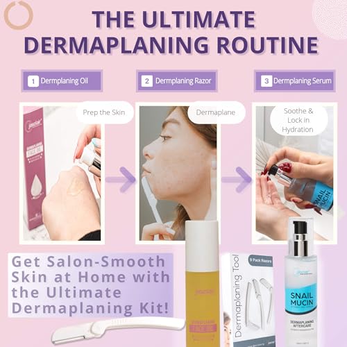 Dermaplaning Oil & Dermaplane Serum Bundle ? Ultra-Glide Pre-Shave Oil & Hydrating Post-Shave Serum for Smooth, Radiant Skin