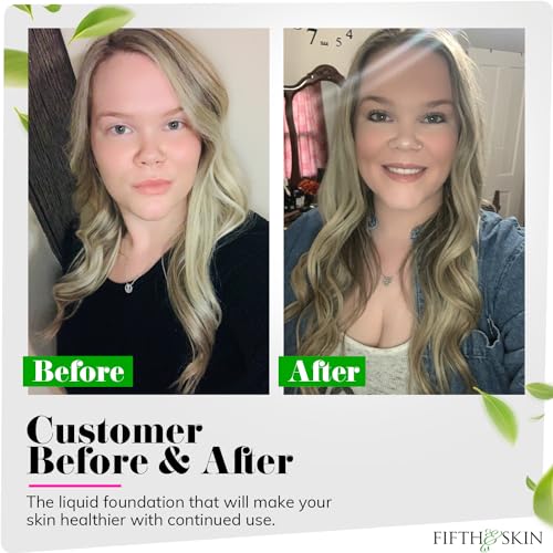 Fifth & Skin: Better¡¯n Ur Skin Liquid Foundation (SOFT BEIGE) - Natural, Organic, Vegan, Cruelty-Free - Gluten-Free Beauty with Buildable Coverage and Palm-Free Luxury - 1 oz