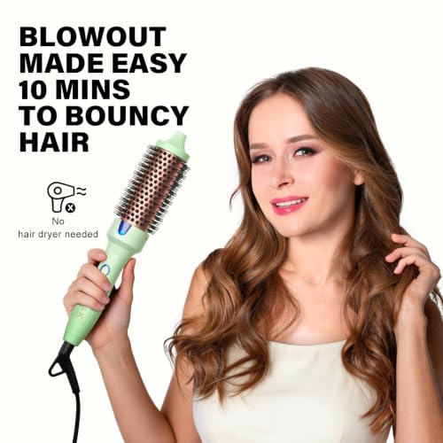 Electric Hair Brush 1.5 Inch - Salon-Quality Blowout & Curl Styling Tool - Black