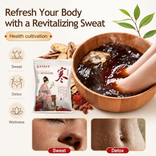 Ginger Herbal Foot Soak Bags - 16 Flavors, 30 Pack, 900g Natural Relaxation