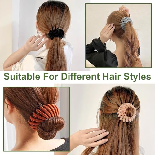 8PCS Bird Nest Hair Clips - Expandable Hair Bun Maker for Women - Mix D