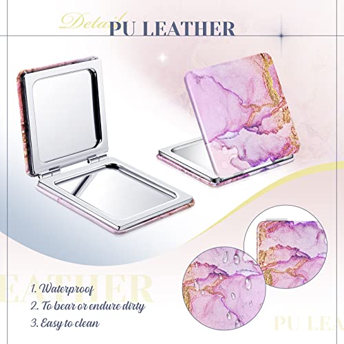 Cindeer 40 Pcs Compact Mirror Bulk Small Purse Portable Pocket Hand Double Sided Magnifying Makeup Mirror Square with 2X 1x Magnification for Girls Woman Mother Travel