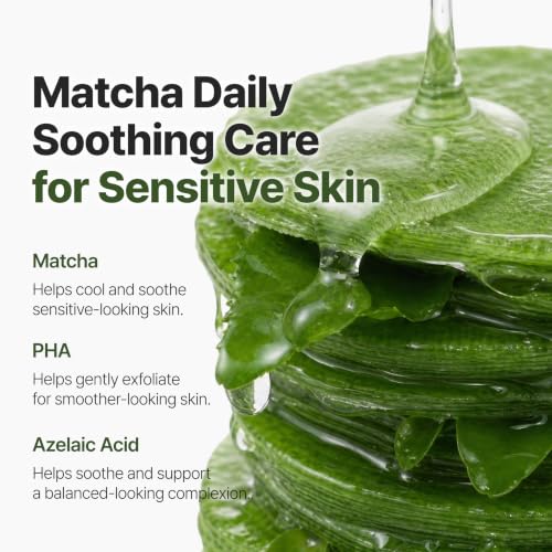 P.CALM Azelaic Acid Matcha Gauze Gel Toner Pads, 60 Individually Soaked Exfoliating Masks