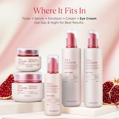 The Face Shop Pomegranate & Collagen Eye Cream 1.69oz - Firming Brightening Hydrating