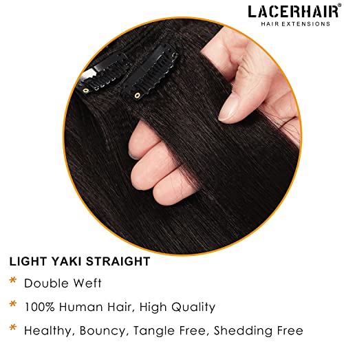 Yaki Straight Clip-In Hair Extensions 16 Inch Natural Black #1B - Pack of 1
