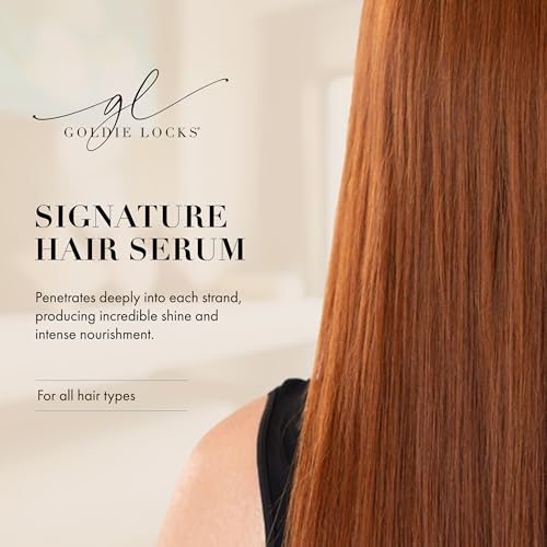 Goldie Locks Signature Hair Serum 3.4 oz – Anti-Frizz, Lightweight Shine, Safe for Extensions & Color-Treated Hair