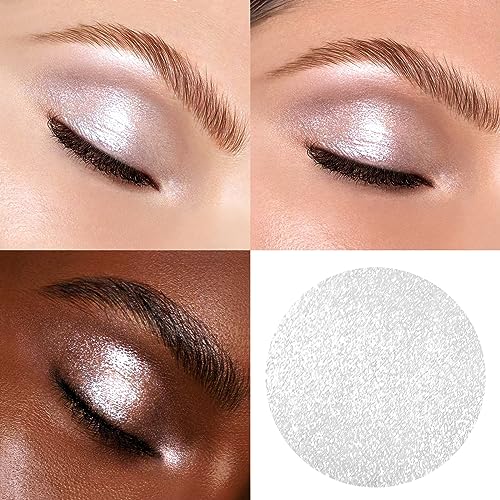Glitter Liquid Eyeshadow Metallic Pigments Shimmer Makeup Metals Gloss for Eyes Eyeliners Sparkling Eye Shadow Shiny Pen Eyeliner Kit Long Lasting Waterproof (Silver)
