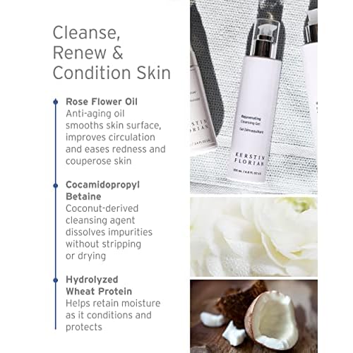 Kerstin Florian Rejuvenating Cleansing Gel | Gentle Face Wash and Makeup Remover for All Skin Types (6.8 fl oz)