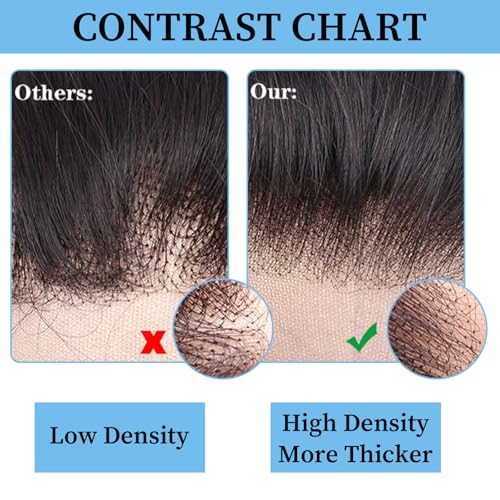Kinky Straight 2x6 HD Lace Frontal Closure 12 Inch Brazilian Virgin Human Hair - Natural & Pre Plucked