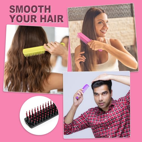 Skourvut 100 Pack Disposable Hair Combs & Brushes - Assorted Colors, Individually Wrapped, Travel & Styling Use