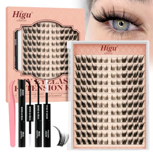 Fox Eye Lash Clusters Kit - Wispy Reusable Synthetic Lashes - LJ01 Variation