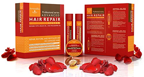 Advanced Hair Repair Shampoo Conditioner & Deep Mask Set - 9.92 Fl Oz Pack of 3 - Sulfate Free, Argan & Macadamia Oil