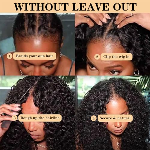 ROYAL IMPRESSION V Part Wig Human Hair Deep Wave 18 Inch Upgrade