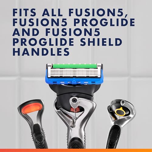 Gillette Fusion5 ProGlide Razor Refills for Men, 10 Razor Cartridges for FlexBall Razor Handle, 5-Blade Razor Blades, Precision Trimmer for Men