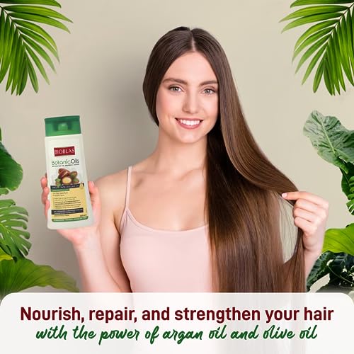 BIOBLAS Argan & Organic Olive Oil Shampoo 12oz Pack of 2 - Hydrating Repairing
